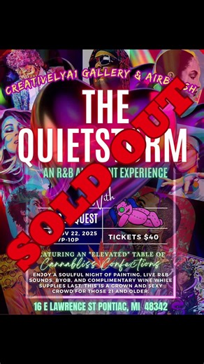 My friends and I held a paint & sip event at their gallery. A time was had.. A quiet storm of R&B hits and canvases of todays and yesterday’s most iconic artists. What a great night in our city! #fyp #paintandsip #rnbonly #artgalleryevents #localbusinessowner