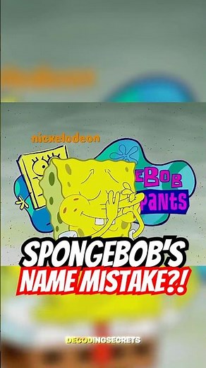 The Secret That Almost Changed SpongeBob Forever 😱🧽 #spongebob #nickelodeon #shorts