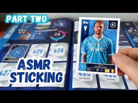 Sticking 2026 UEFA Champions League stickers to relax| ASMR football UCL sticking Part two