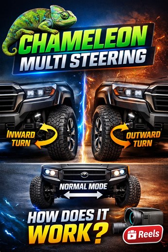 Not all steering systems are the same. The Chameleon Multi Steering System dynamically adapts steering response based on driving conditions. Learn how it works, what makes it unique, and why drivers notice smoother control and better precision compared to traditional setups. #chameleonmultisteering #steeringcontrol #carhandling #autotech #drivingsafety #moderncars | Auto Veteran