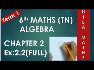 6th maths term 1 chapter 2 exercise 2.2 full answers Algebra TN Samacheer new syllabus