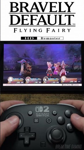 Bravely Default HD Remaster Nintendo Switch 2 Gameplay Tabletop Pro Controller