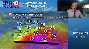 2.2K views · 44 reactions | FIRST ALERT WEATHER DAY: Wednesday 8/30/2023 Tropical storm conditions mainly along and east of a line from Valdosta to Waycross: Winds sustained 30-50 mph with gust to 70 mph, rain totals of 4 to 6 inches and tropical tornadoes will be possible. | Chris Zelman WALB | Facebook