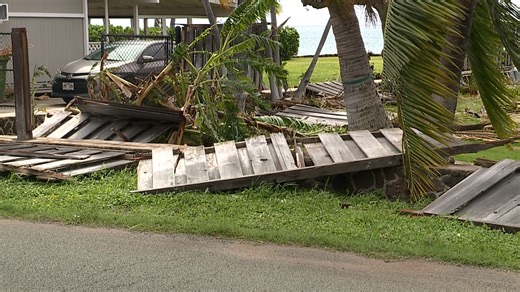 ‘We were blown away’: Powerful winds leave widespread damage in Makaha
