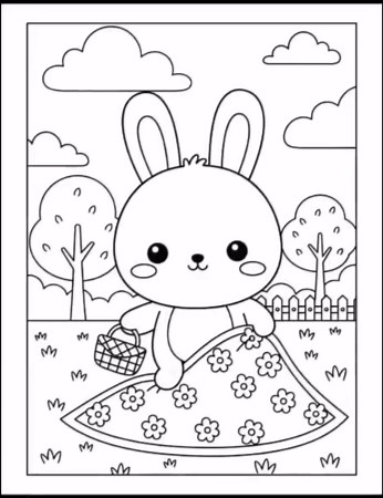 Animal Camping Coloring Pages Printable for Kids 4-8 | Cute Forest Animals Activity Instant Download - Etsy