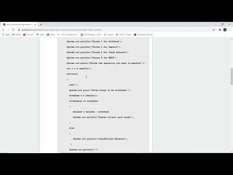 Java Program that represents a simple ATM (automatic teller machine) | Java ATM Program
