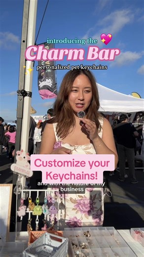 Customize your animal keychains at rhe Charm Bar at the Cloris Creates booth 🤗 Step 1: choose your keychain Step 2: pick your favorite charms Step 3: wait for us to assemble! Catch us at @FoodieLand - San Diego this weekend, June 14-16! @FoodieLand #foodieland #animalkeychain #petkeychain #petparent #keychainbusiness #customizedgift #personalizedgifts #diycraft #boothsetup