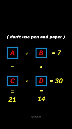Indian Maths on Instagram: "Can you solve it? Follow for more. #maths #reasoning"