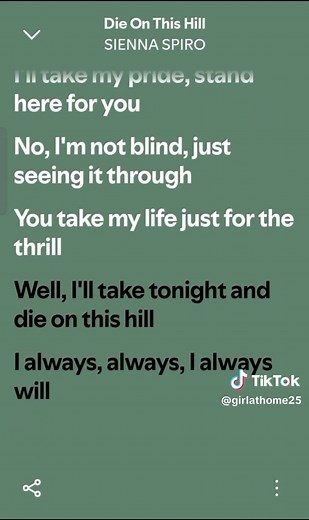 Die On This Hill - Meaning and Lyrics