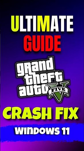 GTA 5 Crash fix ? Windows 11 ⚡ #shorts