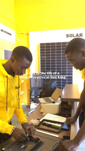 Meet Joseph Mambwe, the shop executive at our newest branch in Solwezi 📍📍 Here’s what a typical day in his life looks like! 😊 #SunKingZambia #solwezi #solarenergy #solarpower #renewableenergy | Sun King