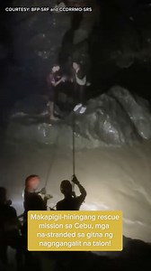 MAKAPIGIL-HININGANG RESCUE MISSION SA CEBU SA MGA NA-STRANDED SA GITNA NG NAGNGANGALIT NA TALON! “May isang babae tumakbo sa tindahan ko nu’ng hapon na ‘yun. Nanghihingi ng tulong. Sabi niya, ‘May kasama ako doon sa falls, na-trap!’ Malakas din talaga ‘yung ulan nu’n. ‘Yung lubid, tinali ko sa kahoy at inihagis ko sa kanya. Ang sabi ko, ‘Itali ang lubid sa katawan mo at yung backpack mo, itapon mo.’ Hinila ko. ‘Yung babae, humila rin Kaya lang, ang lakas nu’ng alon! Hindi namin nakayanan. Wala a