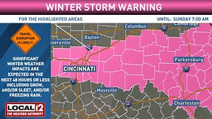 ⚠️ A Winter Storm Warning has been issued for the areas shown until 12/14 7:00AM. Significant winter weather is likely and will disrupt travel! | Meteorologist John Gumm