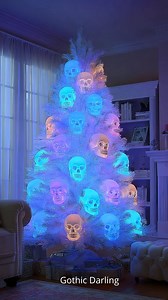 Pastel Skull Christmas Tree Lights | Gothic Darling