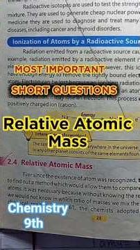 Chemistry Class 9 | Relative Atomic Mass | Short & Long Questions | Smart Syllabus | Board Exam
