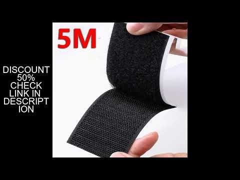 5M Reusable Self-adhesive Hook and Loop Fastener Tape Magic Nylon Sticker Strips with Glue for DIY C