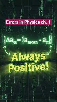 How to Calculate Errors in Physics Class 11 🎯 #Shorts #Physics