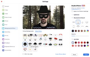 Can i add a filter on zoom video conference