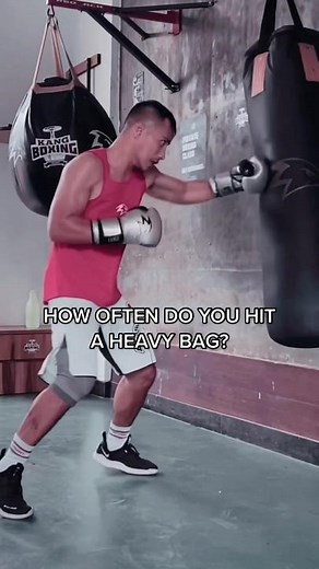 How often do you hit a heavy bag? “Start with once a week, and then build up to as many as four times a week from there. However, if you love your first heavy bag workout, there’s no reason why you can’t jump right into it three-to-four times per week.” #boxingtraining #boxing #training #howto #fighter #fypシ #boxinglife #boxingdrills #sports #combatsports #fyp #boxinghighlights #boxingclub #exercise #gymmotivation