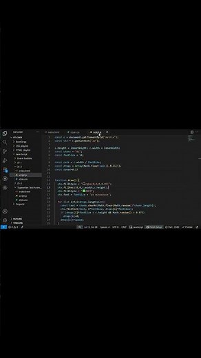 I Created the MATRIX RAIN EFFECT with JavaScript Canvas in 30 Minutes