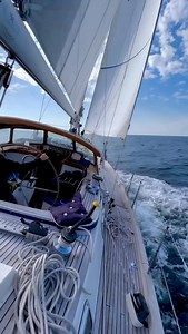 The view onboard @sailing_ingridmarie during a beautiful sail along the Norwegian coast. Weather systems rolling in from the North Sea play a big role in shaping the wind and sea state along this coastline 💨 | PredictWind