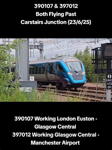 Class 390 and 397 Trains at Carstairs Junction
