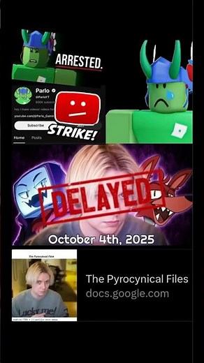 Parlo’s videos taken down a day before he was going to release his Pyrocynical expose video