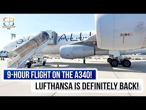 TRIP REPORT | Perfect Flight on Lufthansa A340! | Mumbai to Frankfurt | LUFTHANSA Premium Economy