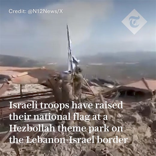 10K views · 272 reactions | Watch: Israeli troops raising flag in Hezbollah theme park Follow the latest updates ⬇️ https://www.telegraph.co.uk/world-news/2024/10/09/israel-latest-news-lebanon-middle-east-iran-hezbollah/ | The Telegraph | Facebook