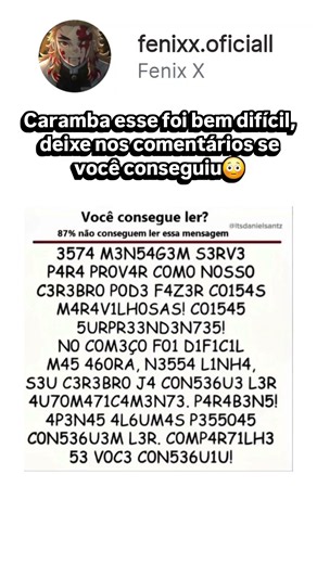 Você conseguiu ler até o final sem tropeçar?
