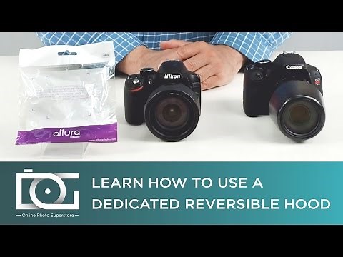 How to Attach and Detach A Reversible Dedicated Lens Hood for NIKON and CANON Cameras | Tutorial