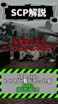 触れると廃人になる生き地獄【SCP-042 もともと翼があった馬】#SCP #解説 #都市伝説 #ホラー #scpfoundation