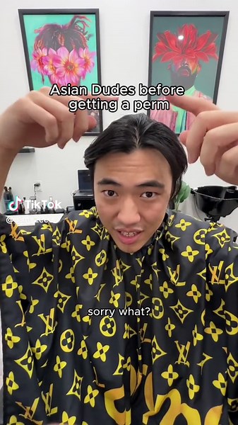 Asian Male Perm Transformation at Jared's Barbershop