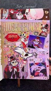 ASMR journal Angel Dust & Husk Huskerdust Hazbin Hotel🃏💔🪽❤️‍🩹💋|#asmr #diy #art #hazbinhotel