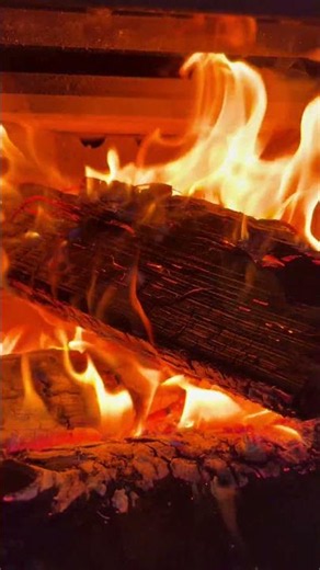 Turn Your Phone into a Warm Fireplace 🔥 #fireplace #firecrackling #ambient #burningfireplace #fire