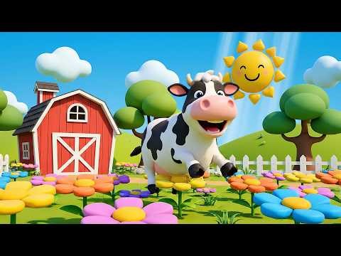 Happy Cow Moos Moo Moo Moo | Fun Farm Animal Sounds & Toddler Dance Song