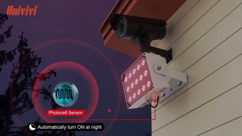 Univivi IR Illuminator 15 LEDs 90 Degree Wide Angle IR Lights for Night Vision IP67 Waterproof 850nm Infrared Light for Security Surveillance Camera Indoor&Outdoor