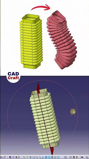 How to Create a Bellow Shape Surfaces | CATIA V5 GSD Tutorial ⚙️ #catia #cad #solidworks