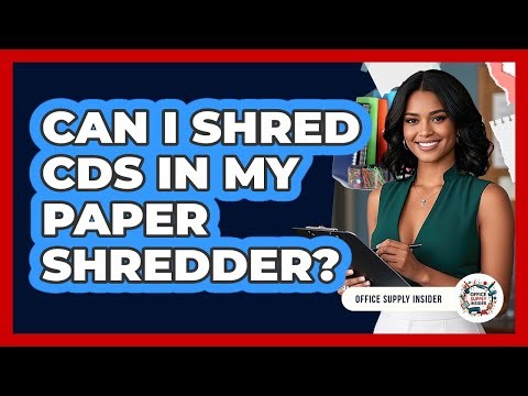Can I Shred CDs In My Paper Shredder?