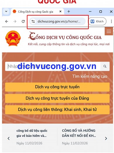 Cổng dịch vụ công tiếp nhận thủ tục hành chính #dichvucong #vneid