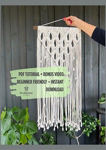 DIY Macrame Wall Hanging Tutorial: Beginner-friendly Boho Pattern (PDF Download - Etsy