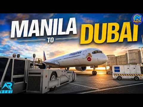 💋 Love Bus | Philippine Airlines A350-1000 | Manila to Dubai | Full Flight | RFS