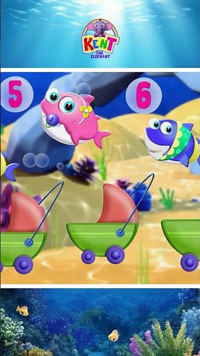 Ten Little Baby Sharks #Shorts #kidssong #abclearningclub