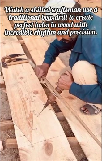 Traditional Bow Drill Woodworking Skills