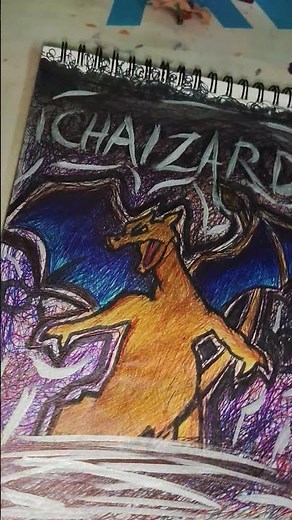 Charizard Vmax pen sketch