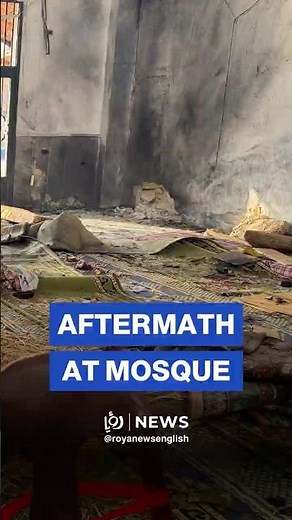 Aftermath following deadly blast at mosque in Syria's Homs