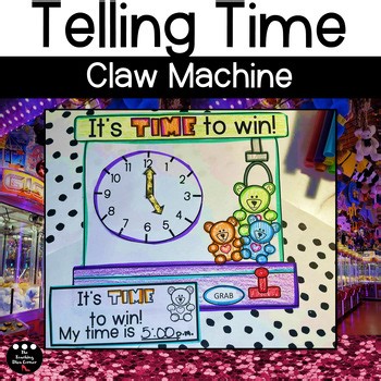 Claw Machine Telling Time Clock Craft