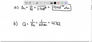 The minerals hematite (Fe2 O3) and magnetite (Fe3 O4) exist in equilibrium with atmospheric oxygen: 4 Fe3 O4(s) O2(g) ⇌6 Fe2 O3(s)   Kp=2.5 ×10^87 at 298 K (a) Determine PO2 at equilibrium. (b) Given that PO2 in air is 0.21 atm, in which direction will the reaction proceed to reach equilibrium? (c) Calculate Kc at 298 K | Numerade