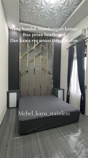 Headboard uk 340 mix pvc salur, jadi kamar tambah bungas #kamarpengantin #headboard #kamarminimalis #mebelkayustainles
