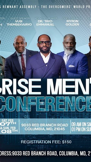 🔥 ARISE MEN’S CONFERENCE 2026 🔥 A high-impact convening of men committed to growth, excellence, and purpose. This transformational experience is designed to sharpen leadership, strengthen faith, and activate destiny through powerful worship and strategic teaching. Distinguished Speakers and Ministers Include: 🎤 Dr. Akintayo Emmanuel (@drakintayoemmanuel) 🎤 Vusi Thembekwayo (@vusithembekwayo) 🎤 Myron Golden (@myrongolden) 🎤 Travis Greene (@travisgreenetv) 🎤 Todd Galberth (@tgalberth) 📍 90